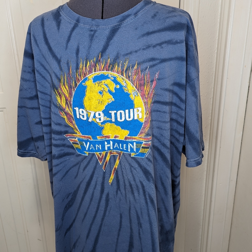 Men's Shirt Van Hallen 1979 Tour L Size Cotton Vintage